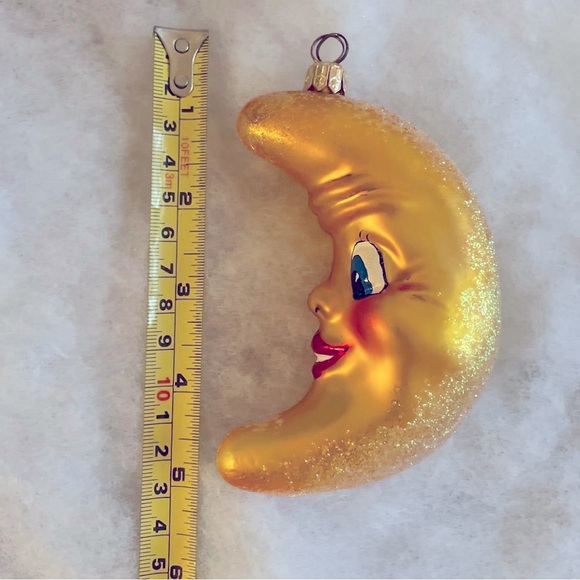 EUC Vintage Cristopher Radko “Moon Beam Golden Crescent” Ornament (RARE) - Picture 7 of 7